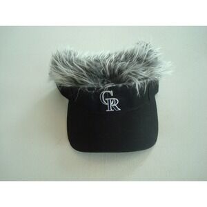 COLORADO ROCKIES VISOR  00S     RARE NEW SCRIPT STRAPBACK HAT CAP VINTAGE EE4